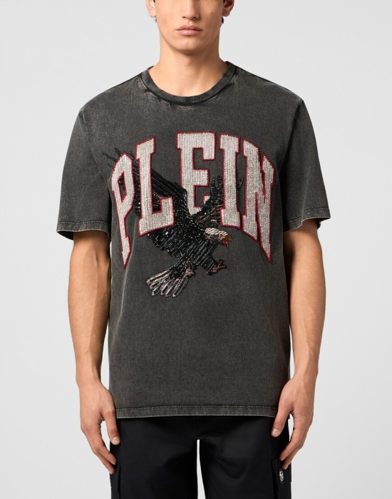 футболка  от бренда philipp plein вид слева