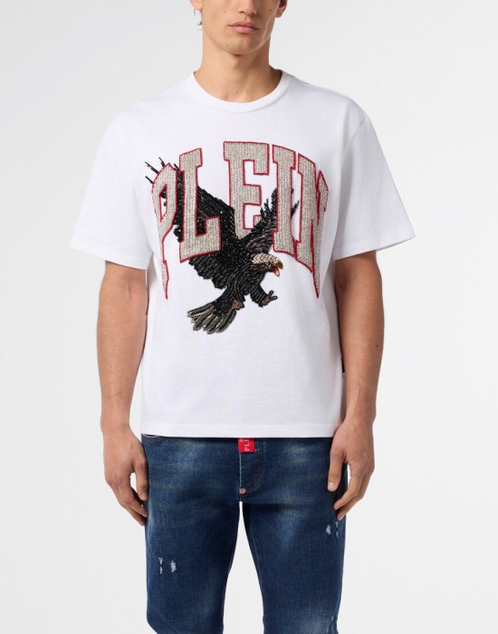 футболка  от бренда philipp plein вид слева