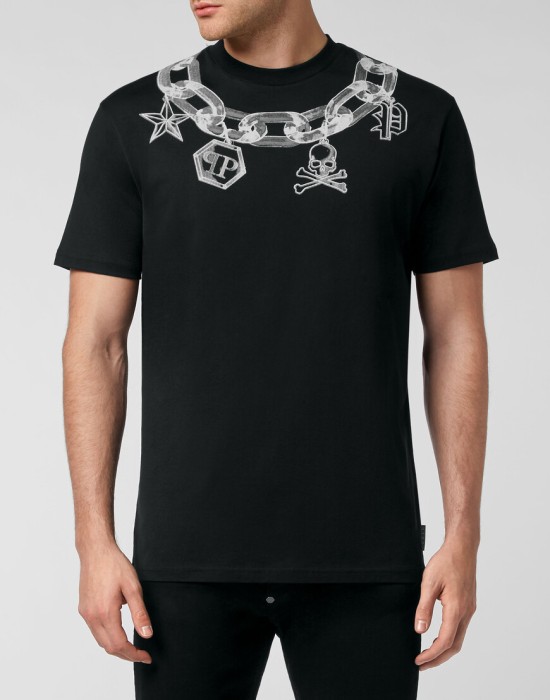 футболка  от бренда philipp plein вид слева