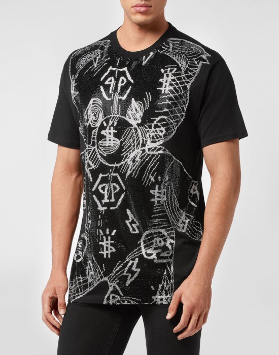 футболка  от бренда philipp plein вид слева