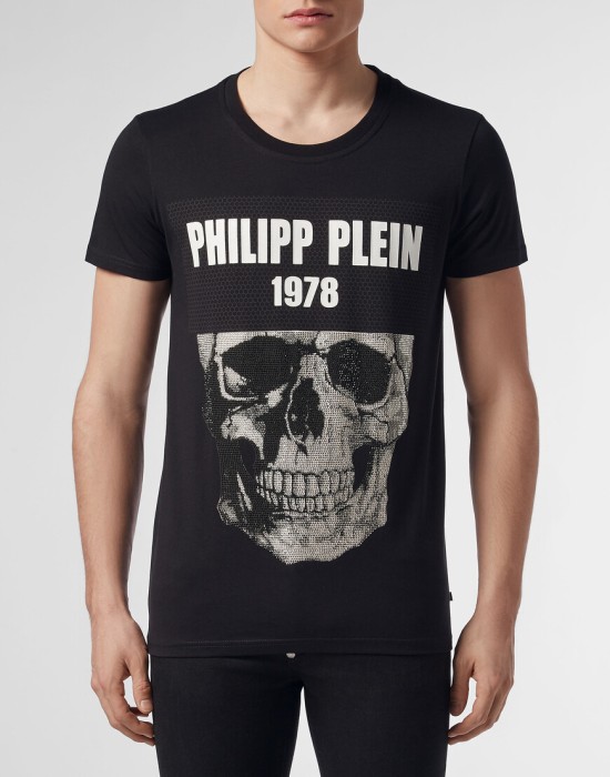 футболка  от бренда philipp plein вид слева