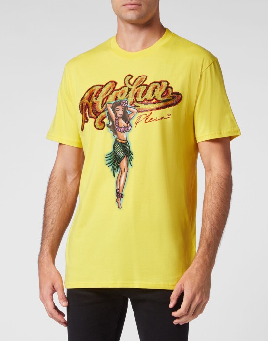 футболка  от бренда philipp plein вид слева