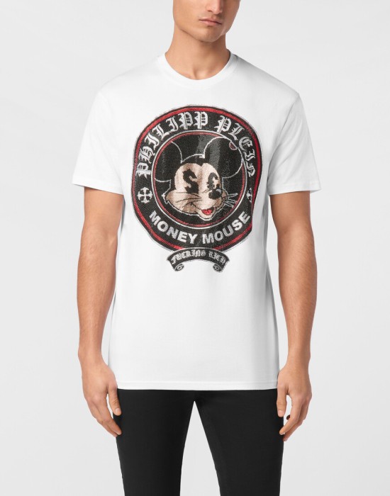 футболка  от бренда philipp plein вид слева