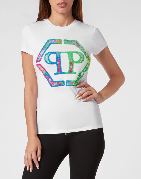 футболка  от бренда philipp plein вид слева