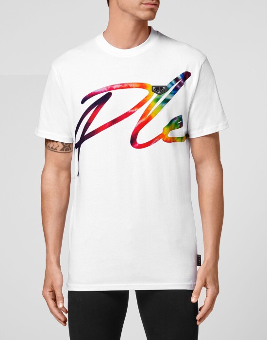 футболка  от бренда philipp plein вид слева