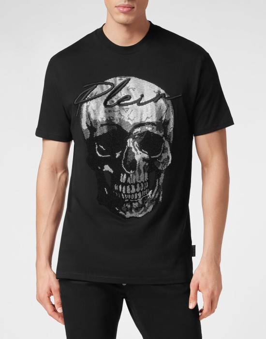 футболка  от бренда philipp plein вид слева