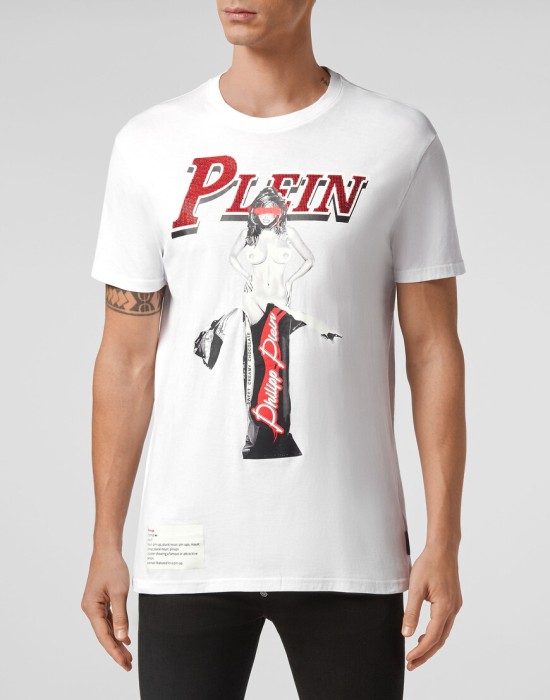 футболка  от бренда philipp plein вид слева