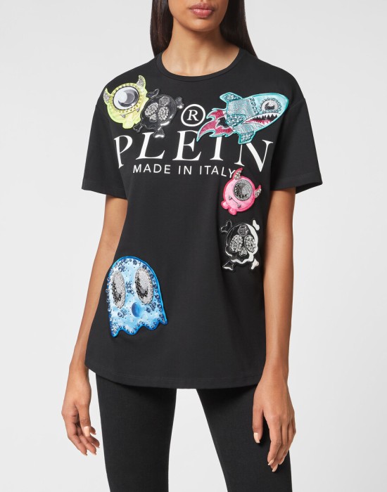 футболка  от бренда philipp plein вид слева