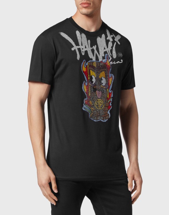 футболка  от бренда philipp plein вид слева