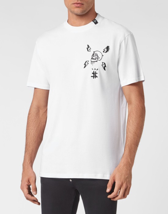 футболка  от бренда philipp plein вид слева