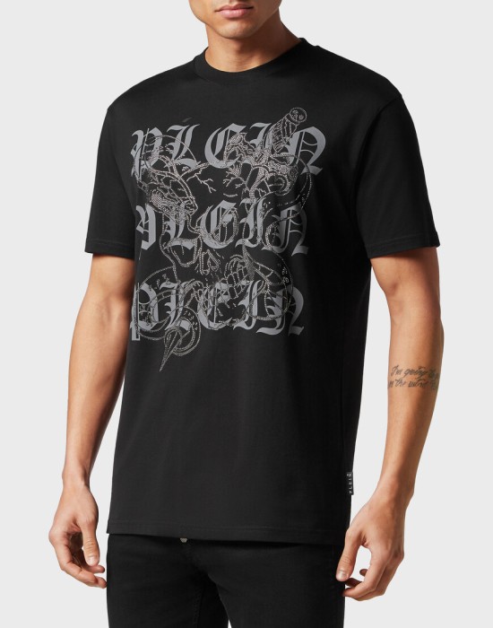 футболка  от бренда philipp plein вид слева