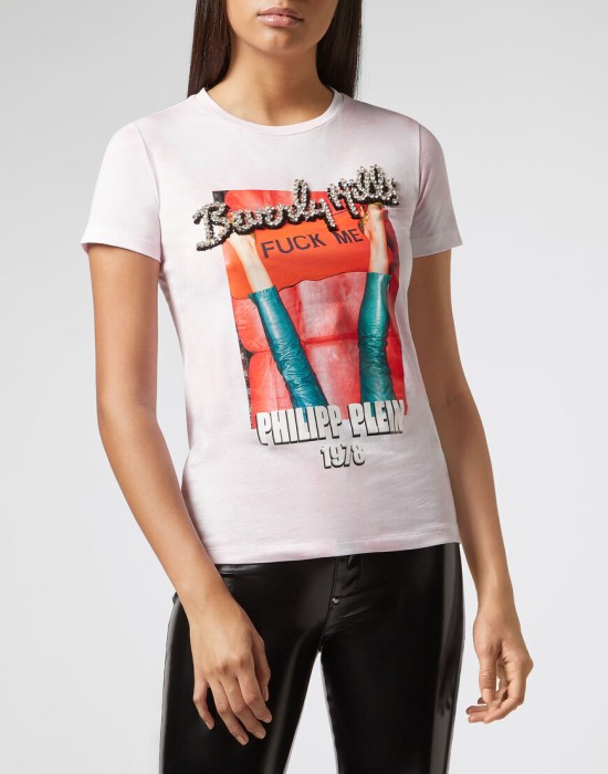 футболка  от бренда philipp plein вид слева