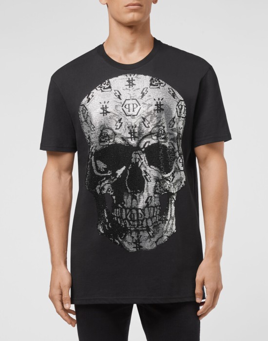 футболка  от бренда philipp plein вид слева