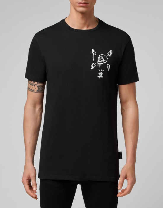 футболка  от бренда philipp plein вид слева