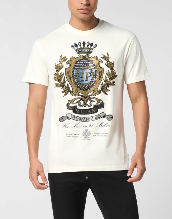 футболка  от бренда philipp plein вид слева