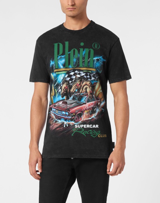 футболка  от бренда philipp plein вид слева