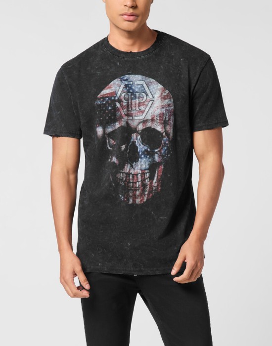 футболка  от бренда philipp plein вид слева