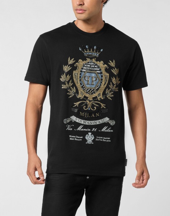 футболка  от бренда philipp plein вид слева