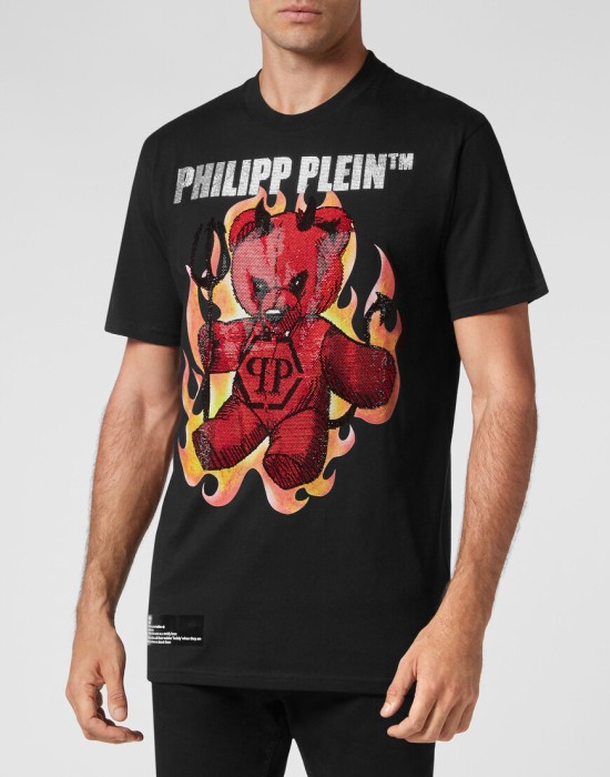 футболка  от бренда philipp plein вид слева