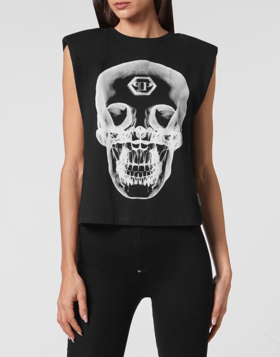 футболка  от бренда philipp plein вид слева