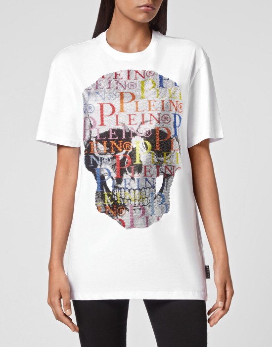 футболка  от бренда philipp plein вид слева