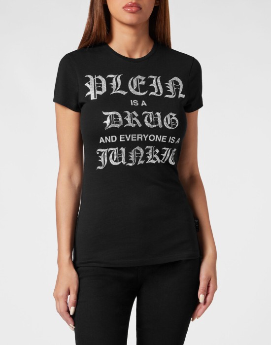 футболка  от бренда philipp plein вид слева