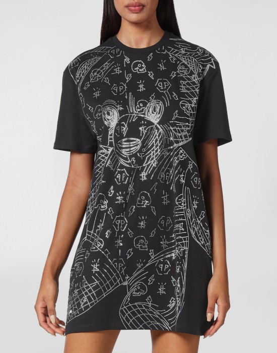 футболка  от бренда philipp plein вид слева