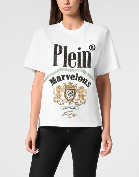 футболка  от бренда philipp plein вид слева