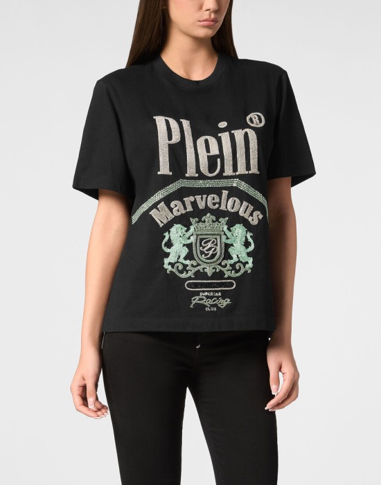 футболка  от бренда philipp plein вид слева