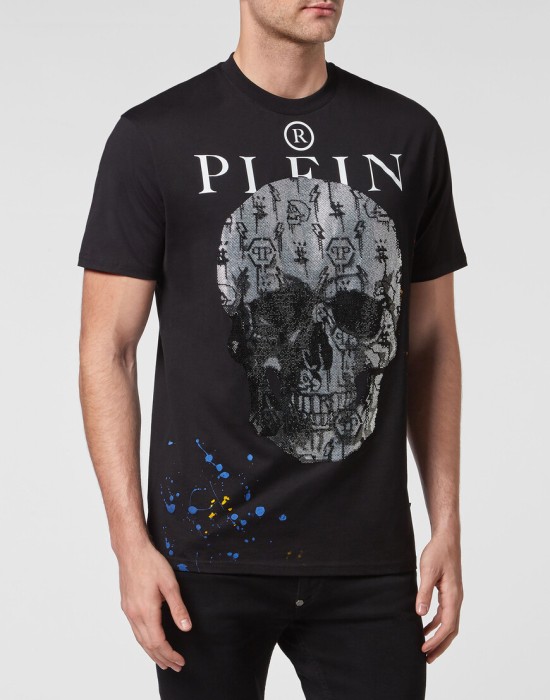 футболка  от бренда philipp plein вид слева
