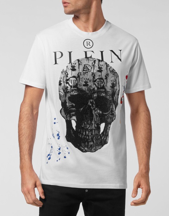 футболка  от бренда philipp plein вид слева