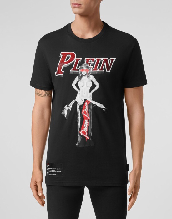 футболка  от бренда philipp plein вид слева