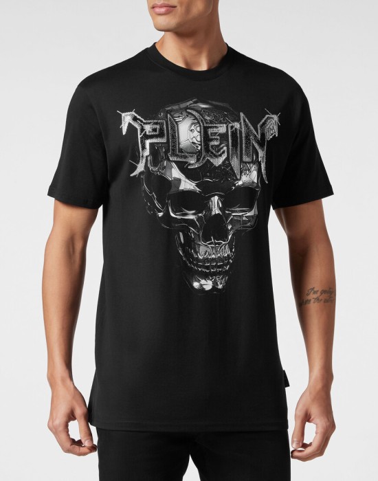 футболка  от бренда philipp plein вид слева