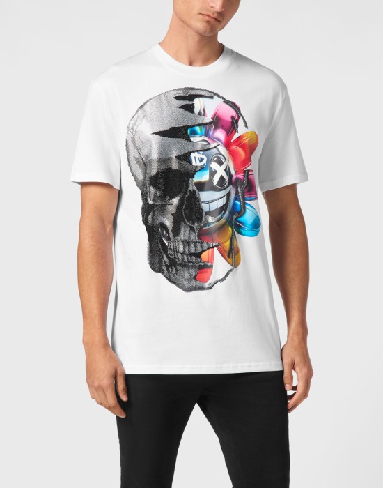 футболка  от бренда philipp plein вид слева