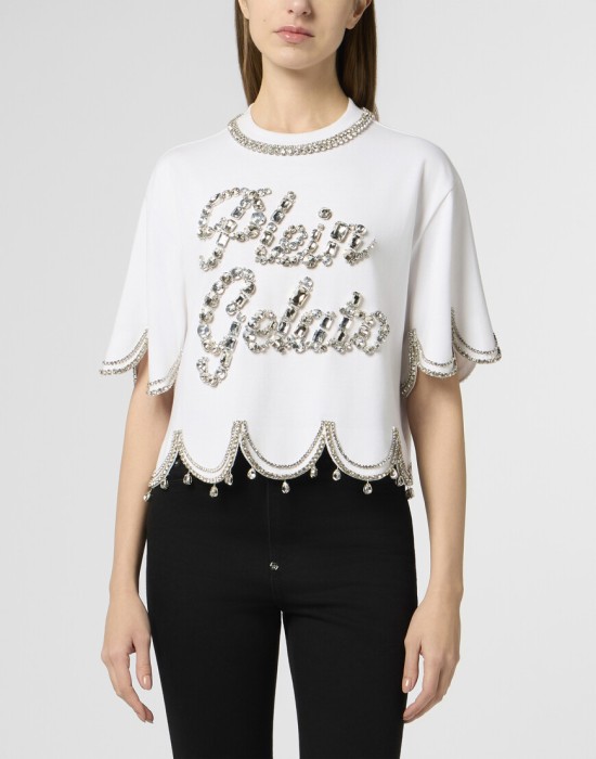 футболка  от бренда philipp plein вид слева