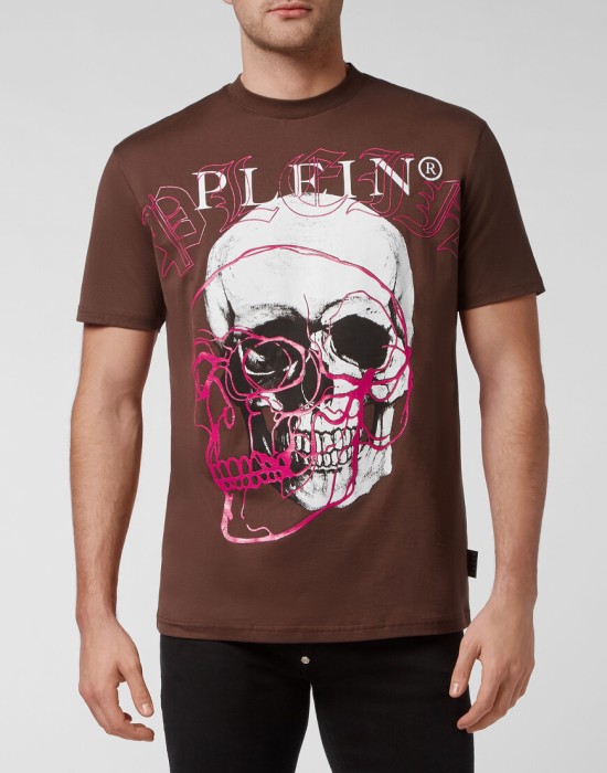 футболка  от бренда philipp plein вид слева