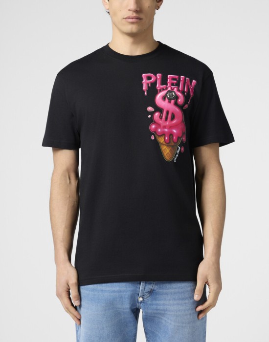 футболка  от бренда philipp plein вид слева