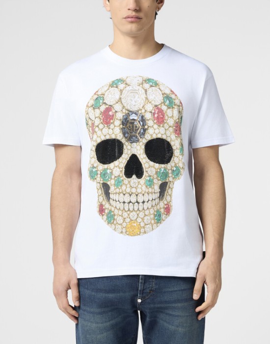 футболка  от бренда philipp plein вид слева
