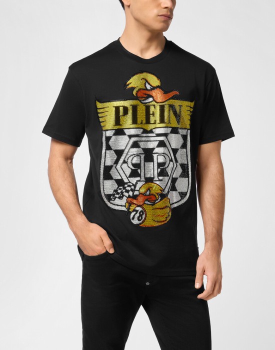футболка  от бренда philipp plein вид слева