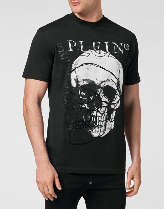 футболка  от бренда philipp plein вид слева
