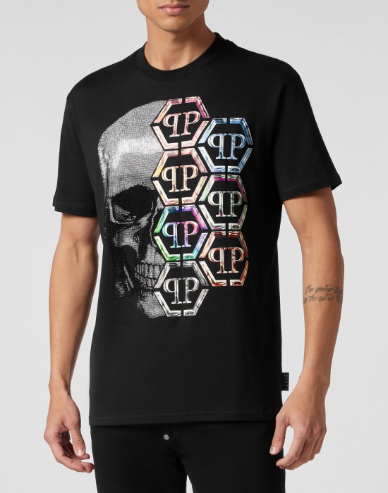 футболка  от бренда philipp plein вид слева