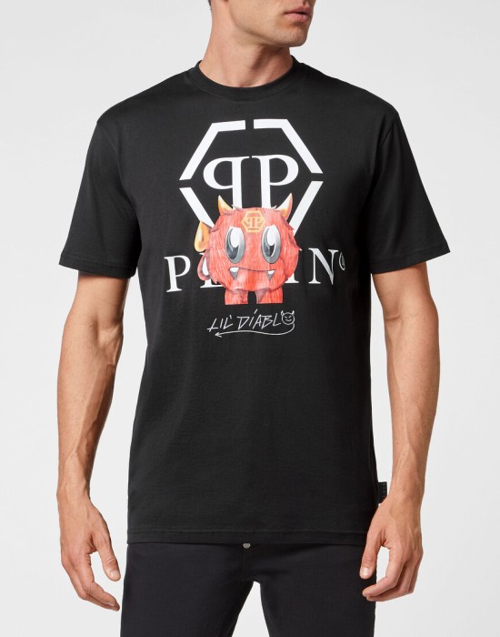 футболка  от бренда philipp plein вид слева
