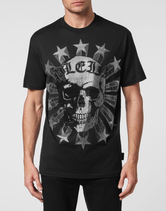 футболка  от бренда philipp plein вид слева