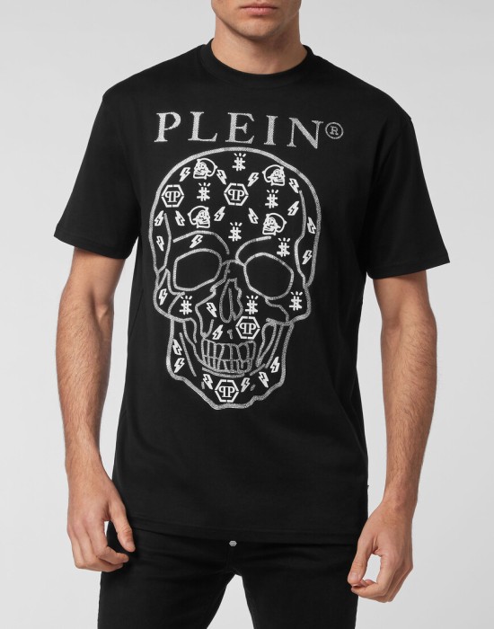 футболка  от бренда philipp plein вид слева