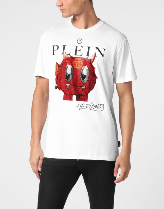 футболка  от бренда philipp plein вид слева