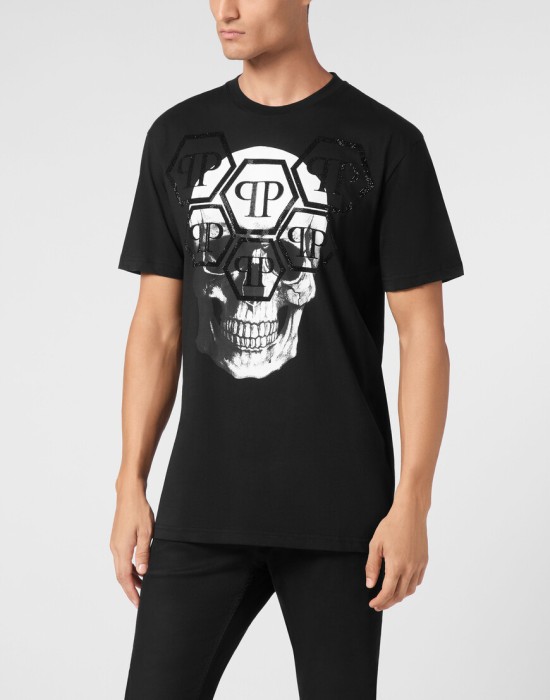 футболка  от бренда philipp plein вид слева