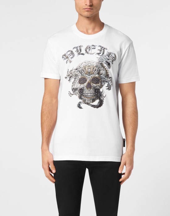 футболка  от бренда philipp plein вид слева