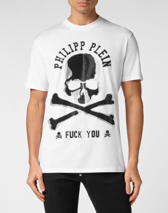 футболка  от бренда philipp plein вид слева