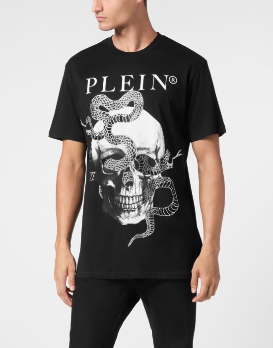 футболка  от бренда philipp plein вид слева