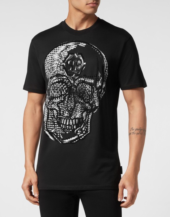 футболка  от бренда philipp plein вид слева